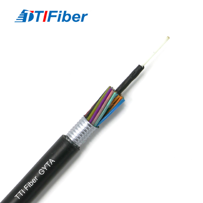 Cabo de fibra ótica exterior 2 do tubo fraco núcleos 6 8 12 24 48 72 96 144 encalhados