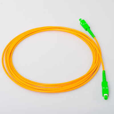 Palavra simples Singlemode do cabo de remendo da fibra ótica do revestimento amarelo do Pvc 9/125um Lszh de Ftth