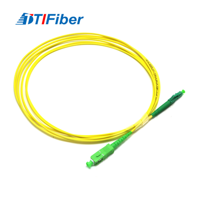 SC simples APC do cabo de remendo da fibra ótica de G652D G657A a PVC LSZH do LC APC 2mm 3mm