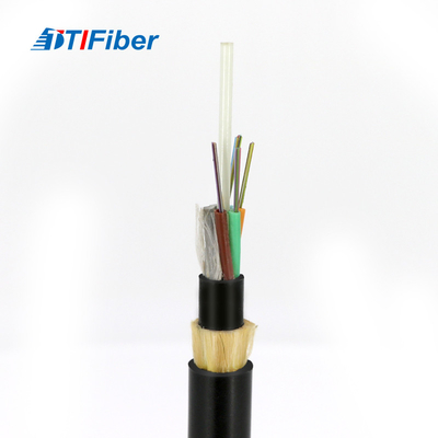 FTTH Adss 6 12 24 pretos do cabo de fibra ótica de 48 núcleos