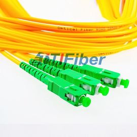 cabo de remendo da fibra dos 10M FTTH com o duplex simples Singlemode do SC/APC Mutimode