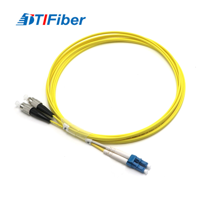 Duplex Singlemode amarelo do cabo de remendo da fibra ótica de TTIFiber FC-LC