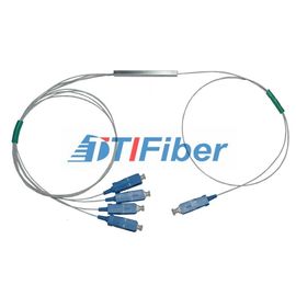 Divisor de fibra ótica da solução 1x2 de FTTH mini com fibra de 0.9mm e conector de SC/APC