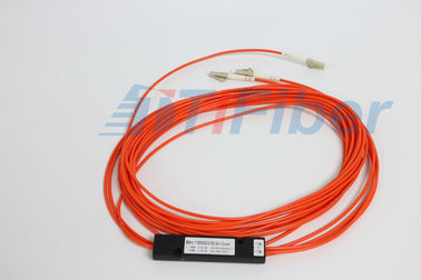 Fibra ótica do divisor de FTTH LC/APC 1 x 2 com cabo da fibra de 3.0mm G657A