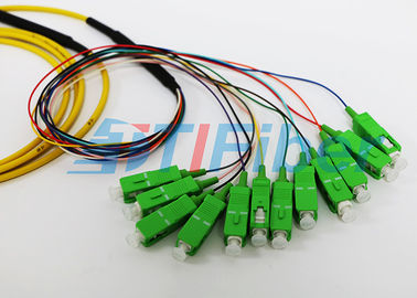 SC/UPC revestimento do núcleo LSZH do modo 12 do cabo de remendo ao cabo de fibra ótica do LC/UPC multi