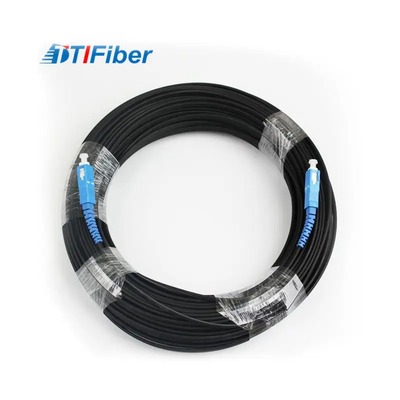 cabo pendente de 100m FTTH com cabo de remendo exterior da fibra ótica do conector do SC do LC