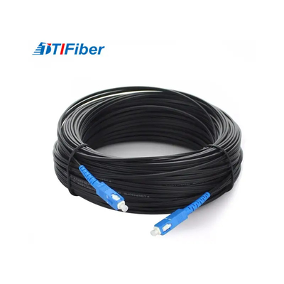 cabo pendente de 100m FTTH com cabo de remendo exterior da fibra ótica do conector do SC do LC