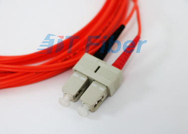62.5 / cabos de remendo frente e verso LC multimodo/UPC da fibra de 125 milímetros ao SC/UPC