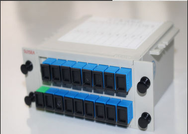 gaveta da caixa de 1x16 LGX que introduz o divisor do PLC, divisor ótico do PLC da fibra de 16 portos