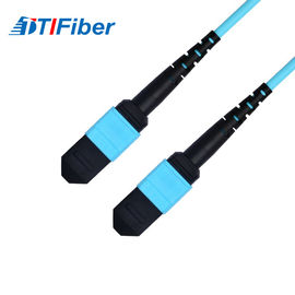 OM3 cabo ótico da fibra da manutenção programada milímetro SX DX do cabo de remendo da fibra ótica do Aqua 50/125μm