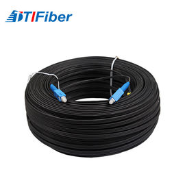 FTTH simples pendente o cabo de remendo de fibra ótica do cabo SC/UPC com o revestimento branco preto de LSZH