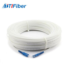 FTTH simples pendente o cabo de remendo de fibra ótica do cabo SC/UPC com o revestimento branco preto de LSZH