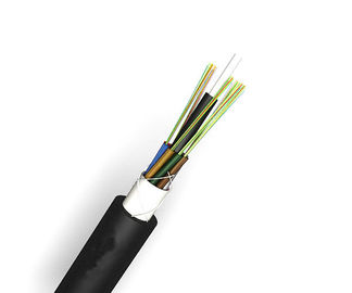 Comprimento personalizado do canal do núcleo 6-288 do cabo de fibra ótica GYFTY multi tubo fraco não metálico
