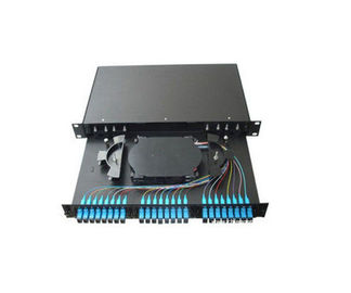 24 painéis de remendo portuários da fibra ótica de ODF caixa terminal de uma fibra ótica de 19 polegadas