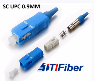 Tipo da manutenção programada milímetro do SC UPC dos conectores de cabo de fibra ótica do material plástico para a rede de FTTH