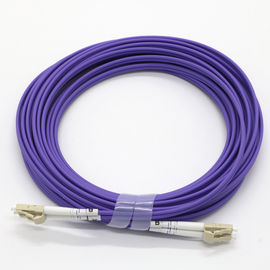 Cabo multimodo da rede da fibra ótica OM5, ligações roxas frente e verso de 50/125 de remendo da fibra