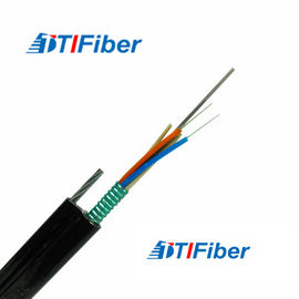 PE aéreo Materiall da instalação do cabo de fibra ótica GYTC8S FTTH de Amored do apoio do auto