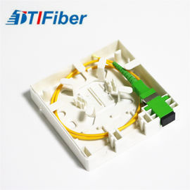 2 caixa terminal da fibra ótica do painel 86x86x27mm FTTH do soquete do porto