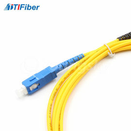 SC do UPC à perda de inserção interna do duplex OM3 0.3dB da ligação em ponte do cabo do remendo da fibra do ST
