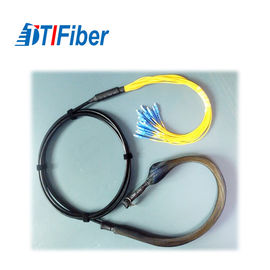 4-24 trança do único modo dos núcleos, cabo de fibra ótica personalizado do preto da trança