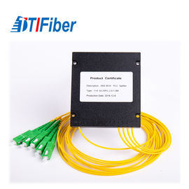Os ABS do divisor 1x4 SC/APC da fibra ótica do sistema de FTTX encaixotam o comprimento de onda de funcionamento do PLC 1260-1650