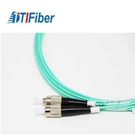 FC perda de inserção do modo OM3 50/125 do cabo da rede da fibra ótica do duplex de FC multi à baixa
