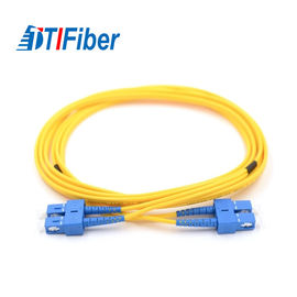 SC do SC do único modo de cabo de remendo da fibra ótica do diâmetro de 0.9mm 2.0mm para trabalhos em rede