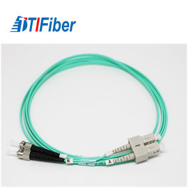 Cabos do remendo da fibra ótica de SC-FC LSZH 2.0m, cabo da rede da fibra ótica com Aqua