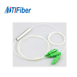 Tipo de aço divisor 1/8 do tubo da fibra ótica 1/4 de 1/2 0.9mm com o conector de SC/UPC APC