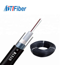 Aplicação da telecomunicação do revestimento de PVC de único modo do núcleo do cabo de fibra ótica 4 de GYXTW