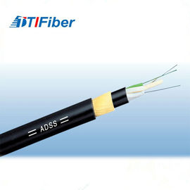 Tudo - revestimento do PE do PVC LSZH do único modo ADSS do núcleo do cabo de fibra ótica 24 de Dieletric