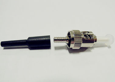 Conector simples preto da fibra óptica do ST de FTTH com virola, PC/UPC