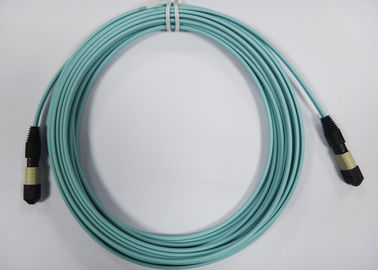 O remendo fibra óptica lisa/redonda de MPO/MTP cabografa para o cabo da fibra da fita 12core