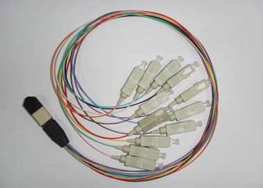 PC da transmissão de dados, cabo de remendo simples da fibra óptica do UPC MPO com conector do SC