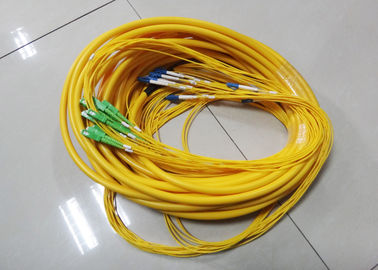12 núcleo, cabo de remendo interno da fibra óptica 24core com conector do SC