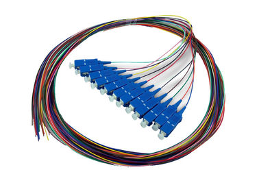 trança simples com conectores do SC, cabo da fibra óptica do SC de 12 cores da fibra de 1.5M