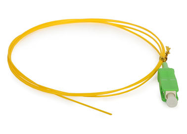 Trança simples óptica da fibra do SC APC da rede do acesso com cabo de fibra óptica do amarelo da manutenção programada