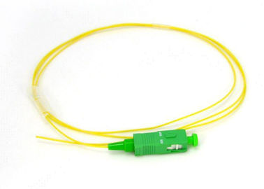 Trança simples óptica da fibra do SC APC da rede do acesso com cabo de fibra óptica do amarelo da manutenção programada