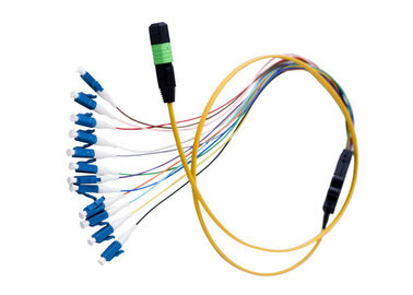 fibra óptica redonda lisa simples da telecomunicação de 12 núcleos, MPO - ligação em ponte da fibra óptica do SC