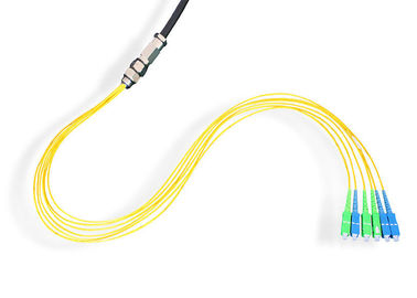 2core, trança impermeável exterior da fibra óptica 4core com conectores de FC
