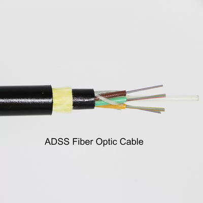 Cable de fibra óptica ADSS 24-144core FRP Membro de resistência central Modo único