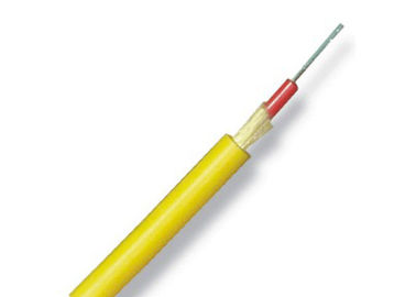 Cabo de fibra óptica interno simples para a rede de telecomunicação, amarelo