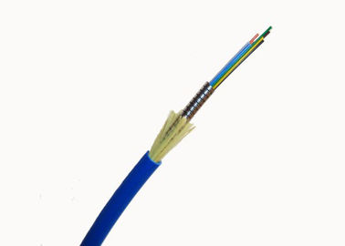 Cabo de fibra óptica interno simples para a rede de telecomunicação, amarelo