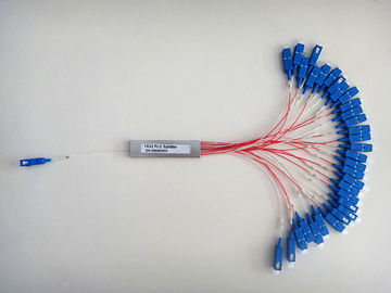 Divisor Singlemode da fibra óptica do PLC 1×16 com pacote de aço do tubo