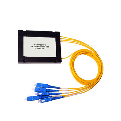 Divisores do PLC do divisor 1x4 da fibra ótica do conector do SC APC 1650 nanômetro