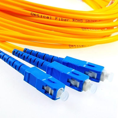 Material frente e verso Singlemode do PVC LSZH do cabo de remendo da fibra ótica do PC do SC
