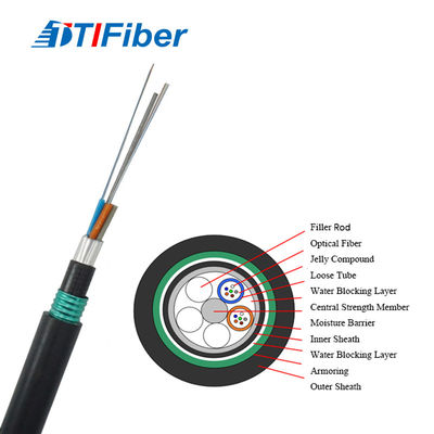 Único cabo de fibra ótica blindado do modo GYTA53 para FTTH EXTERIOR