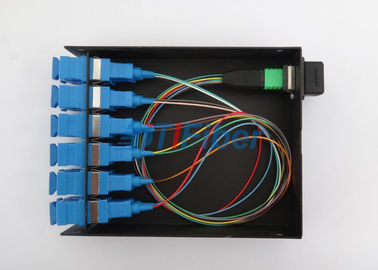 MPO à fibra do cabo de remendo 12 da fibra ótica do SC para gavetas de MPO