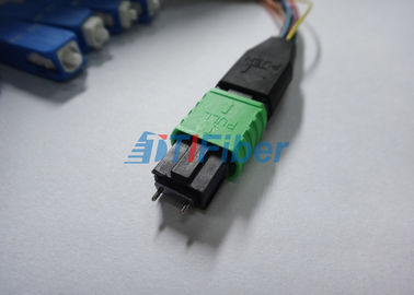 MPO à fibra do cabo de remendo 12 da fibra ótica do SC para gavetas de MPO