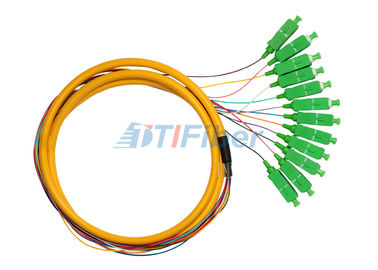 Cabo de fibra ótica multimodo do núcleo da fita 12 da trança da fibra ótica de FTTH impermeável